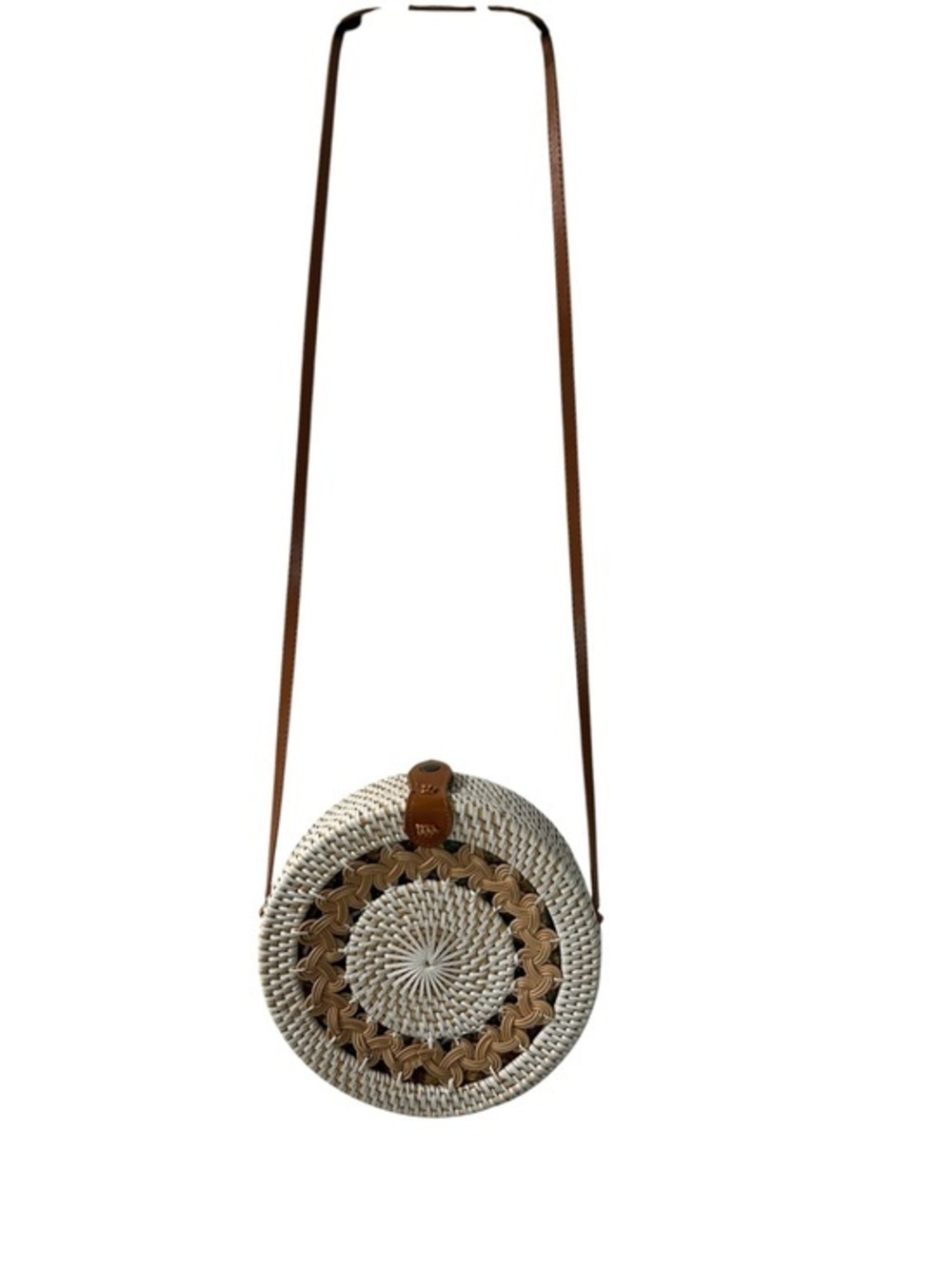 Rattan Canteen Crossbody Bag